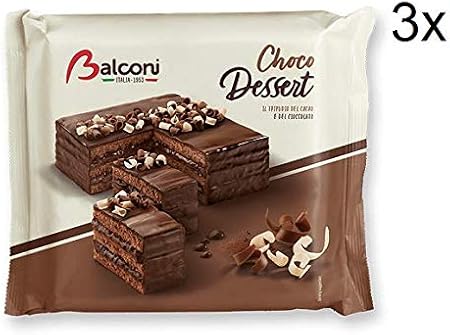 3 X Balconi Choko Dessert Italien Gateau Au Chocolat Avec