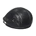 LETHMIK Flat Cap Cabby Hat Genuine Leather Vintage Newsboy Cap Ivy Driving Cap XL-Black