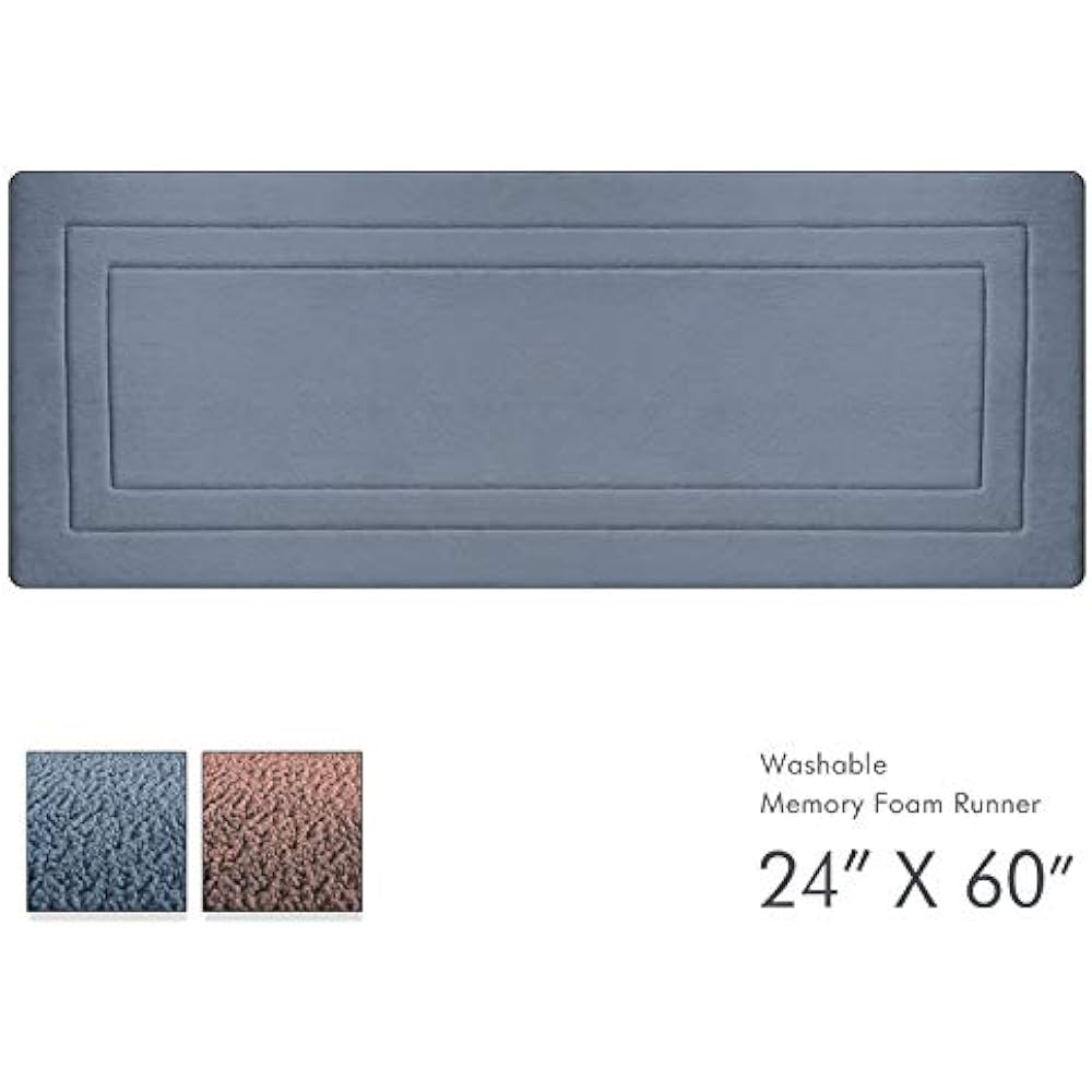 24 Quot Bath Rugs X 60 Quot Long Memory Foam Non Slip Kitchen