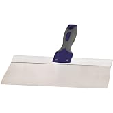 Warner 12" ProGrip Stainless Steel Drywall Taping Knife, Soft Grip Handle, 10922