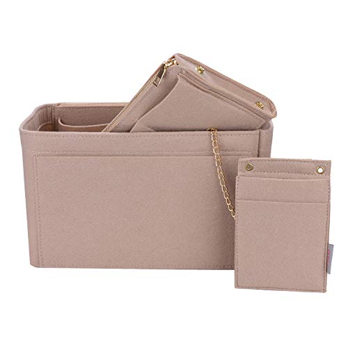 Purse Organizer, bag organizer With 2 Metal Zippers, RFID Blocking
