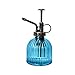 Plant Mister, Decorative Glass Water Spray Bottle with Top Pump Vintage Style Small Watering Can by Ebristar - Blue