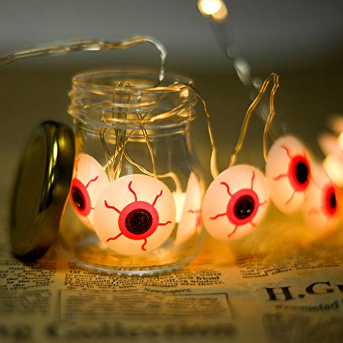 Akabsh 20 LEDs Battery Ghost Eyes String Lights Fairy Light for Halloween Party Decor - Thumbnail 6