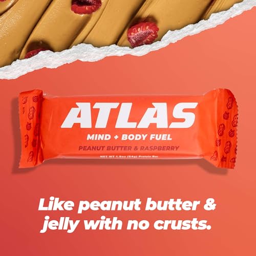 Atlas Protein Bar, 20g Protein, 1g Sugar, Clean Ingredients, Gluten