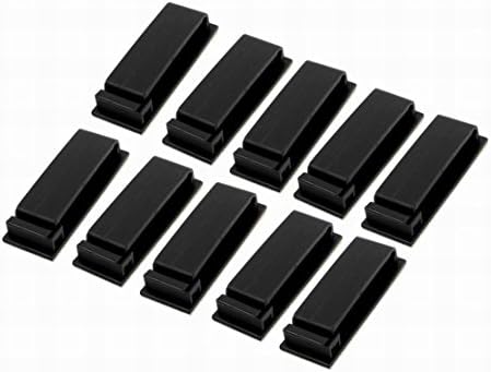 FemiaD 10 Pcs FC-40 Double Side Self Adhesive Cable Ties Wire Orgnizer Clip Clamp Black