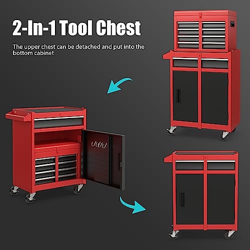 Goplus Tool Chest, 5Drawer Rolling Tool Storage With