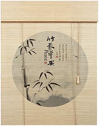 Pengfei 竹すだれ バンブーカーテン レストランの絵 背景の壁 窓 日よけのカーテン A 返品不可 Color Size 180x2cm 中華風 サイズカスタマイズ
