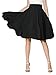 Choies Women's High Waist Midi Skater Skirt,Black,X-Large