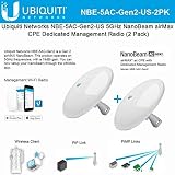 NanoBeam NBE-5AC-Gen2-US 5GHz NanoBeam CPE Dedicated Management Radio Bridge Bandwidth (2 Pack)