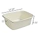 Fiazony 14-Quart Gray Plastic Wash Tub/Dish Pan Basin, Set of 4