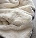 Luxury Faux Fur Oversized Throw Blanket with Plush Velvet Reverse, Fox Lynx or Gray Mink (Cream X-Long)