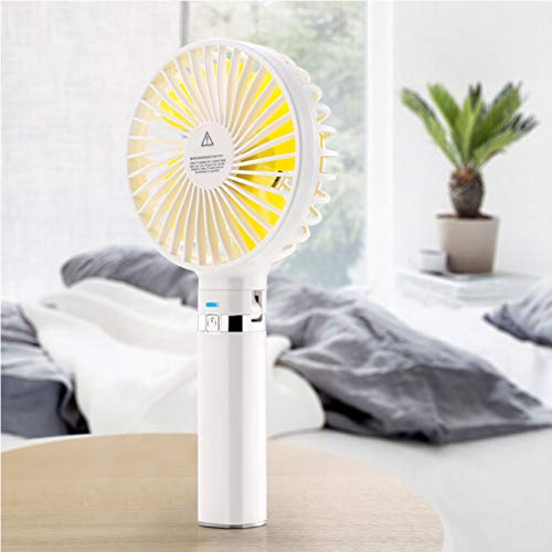 Yifei Mini Handheld Fan Foldable Portable Personal Fan with LED Night Light 3 Speed Desk Stroller Table Fan with USB Rechargeable Battery Operated Electric Fan for Office Room Outdoor Indoor (Yellow) - Thumbnail 5
