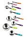 10 Pieces Stainless Steel Measuring Cups and Spoons Set with Silicone Handle Grip Perfect for Baking Accessories