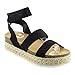 Nature Breeze Womens Kacie Closed Toe Casual Ankle Strap Sandals