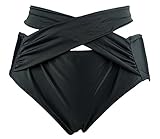 Cocoship Women's High Waisted Cross Straps Bikini Bottom Chic Back Tie Brief(FBA)