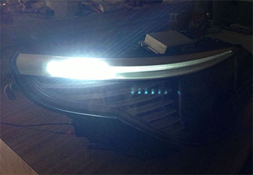 iJDMTOY HID Matching Xenon White LED Eyelid Eyebrow Modules For 2008-2010 BMW E60 LCI 5 Series 528i 535i 550i M5