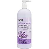 PRO NAIL - Healing Therapy Massage Lotion - Professional Pedicure, Body and Hot Oil Manicure, Infused with Natural Oils, Vitamins, Panthenol and Amino Acids (Lavender, 32 Ounce)
