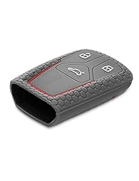 Kwmobile - Funda de silicona para llave de Audi de 3 botones, color negro