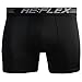 Re:Flex Men\'s Active Performance Boxer Briefs Underwear (6 Pack) (Medium, Black/Silver)'
