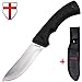 Grand Way Tactical Knife - Survival Bushcraft Fixed Blade Knife with Elastron Handle for Hunting and Fishing - Best Bowie Big Blade Knife for Self Defense 01085