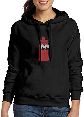 Female Models Long Sleeve Sweater Got Ketchup MulticolorFashion Casual Sweater Hooded Sweatshirt