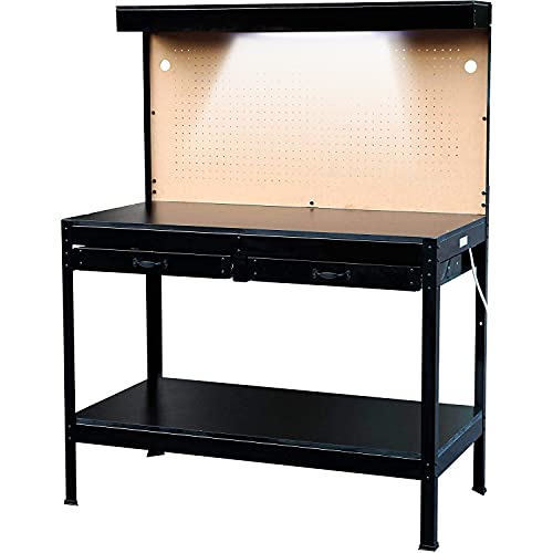 GOLDORO Tools Multipurpose Workbench with Power Outlets and Light 48 ...