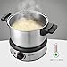 Fondue Aicok Electric Fondue Set Stainless Steel Fondue Pot, Melting Pot for Cheese Chocolate, including 8 Forks and Fork Holder, 1.4L, 1500W