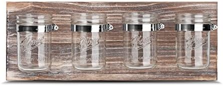Rustic Vintage Mason Jar Organizer – Workplace, Lavatory, Kitchen, and Hallway Decor Storage, Farmhouse Mason Jar Organizer for planter succulent Storage Very best for Hanging on Wall,