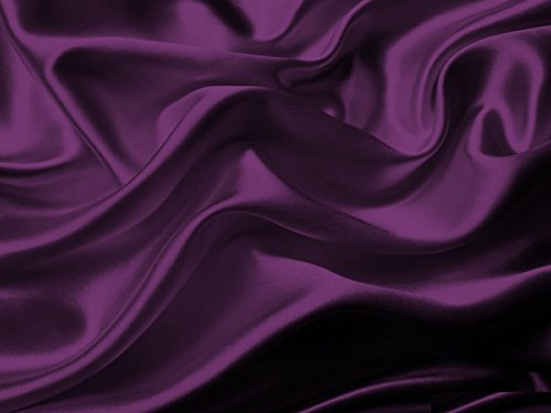 K&M MK Collection 4, seidig Satin Farbe Deep Pocket Sheet Set, Polyester-Mischgewebe, violett, California King