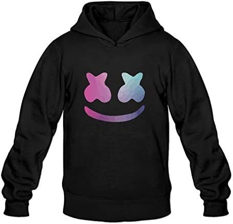 Men's dj Marshmello mask Blue Violet Color Hoodies S Black