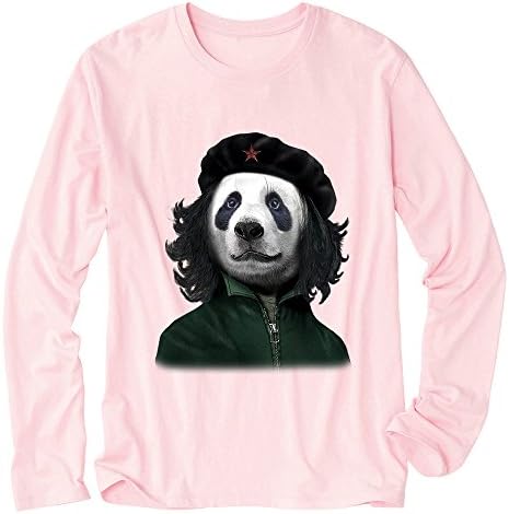 Long Sleeve T-Shirt - Che Guevara Panda Pink Medium