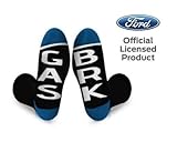 Ford Gas Break Socks Black White Blue Official Licensed