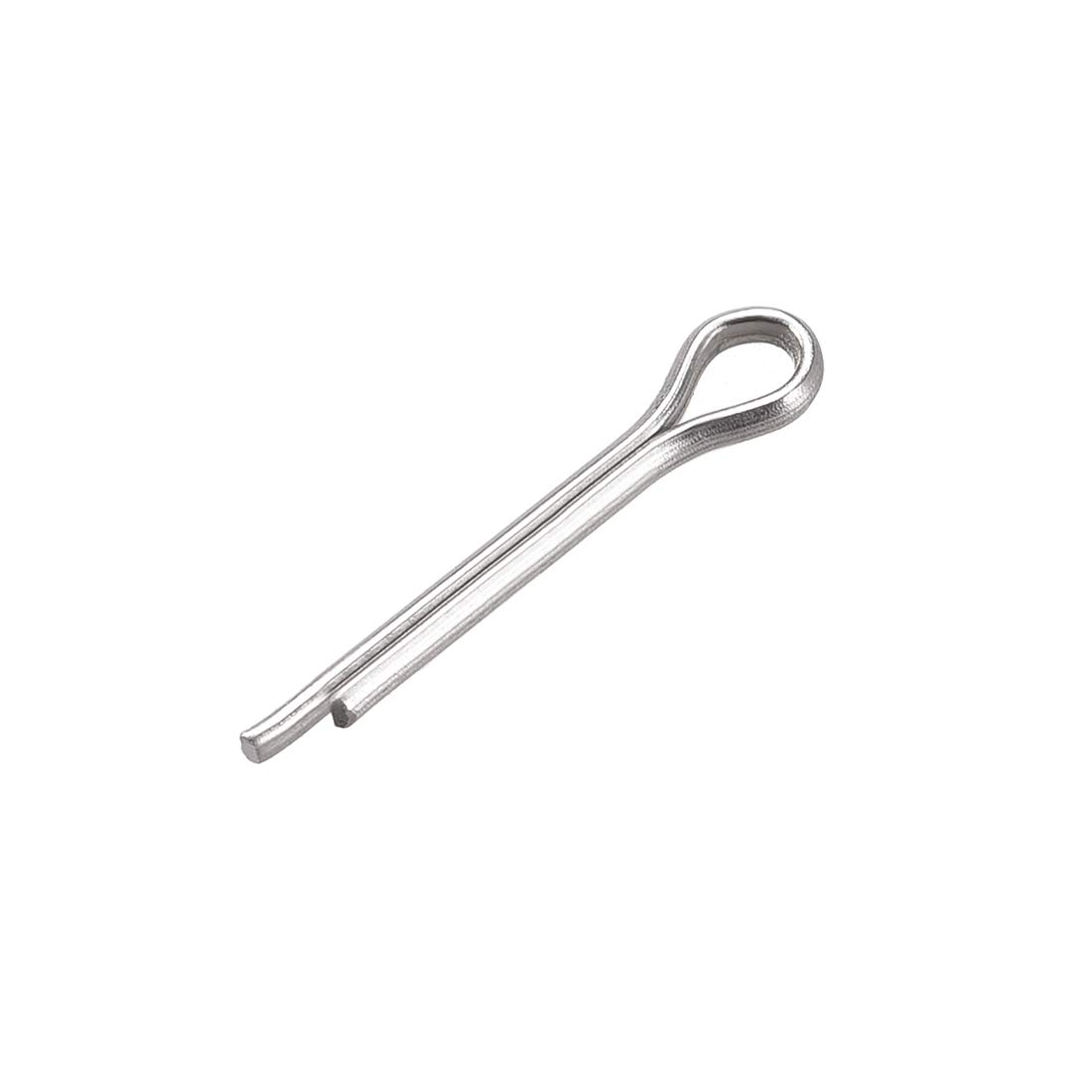 sourcing map Split Cotter Pin - 1.5mm x 10mm 304 Stainless Steel 2-Prongs Silver Tone Fastener Clip Key 30Pcs