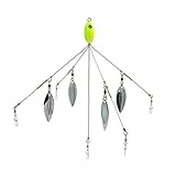 SF 5 Arms 4 Blades Alabama Umbrella Rig Fishing Bass Lures Bait Kit (Fluorescent Yellow 4 Blades)