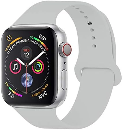 GIPENG For Apple Watch Strap 38mm 40mm 42mm 44mm, Soft Silicone Classic Sport Replacement Watch Band for iWatch Series 4, Series 3, Series 2, Series 1, Size S/M, M/L