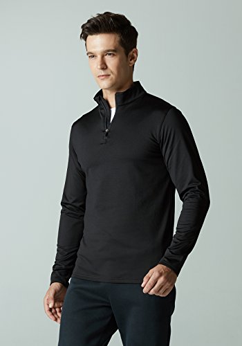 image for TSLA Men's Winterwear Sporty Slim Fit 1/4 Zip Fleece Lining Sweatshirt