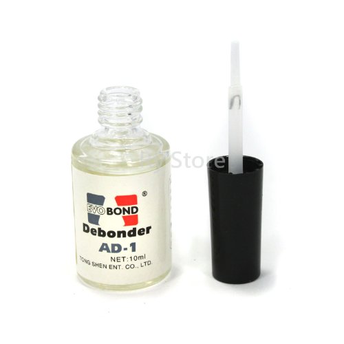 Professional Individual False Eyelash Lash Lashes Eyelashes Extension Glue Remover Adhesives Clear Makeup Removal Gel Debonder 10ml with small Brush (5PCS)