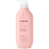 method Body Lotion, Pure Peace, 24hr Moisture, 14 fl oz | Delivers 24 Hour Moisture, Formulated With Hyaluronic Acid and Shea Butter, Notes of Peonies, Rose Water &amp; Pink Sea Salt