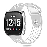 Humenn Bands Compatible for Fitbit Versa, Accessory Breathable Sport Bands Air Holes Compatible Fitbit Versa Smartwatch