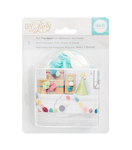 American Crafts We R Memory Keepers Motion DIY Party Tools Pom Pom Maker 3 Piece