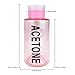 PANA Brand 10oz. (Quantity: 1 Pieces) Acetone Labeled Liquid Push Down Pump Dispenser Bottle (Pink)