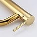 KES cUPC NSF Certified BRASS Faucet Bathroom Sink Brass Single Hole Single Handle Lavatory Faucet Wash Basin Faucet Tap Lead-Free, Titanium Gold, L3100BLF-4