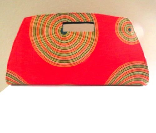 Handmade African print clutch bag