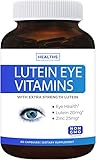 Lutein Eye Vitamins | Ultimate Vision Support Supplement for Dry Eyes & Vision Health Care | Bilberry | Proudly Made in the USA | 100% Money Back Guarantee | 60 Capsules