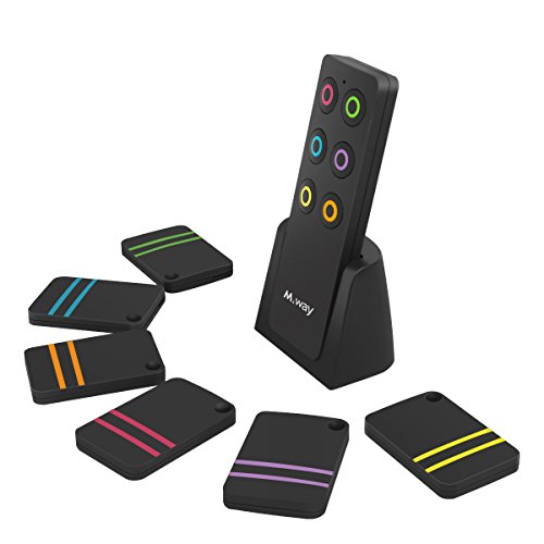 Key-Finder-MWAY-Wireless-RF-Item-Locator-Key-Tracker-Anti-lost-Alarm-Keychain-1-RF-Transmitter-and-6-Receivers-for-Key-Purse-Pet-Cell-Phone-Luggage-Small-things