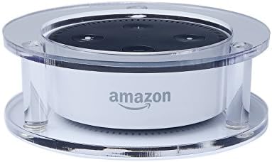 Echo Dot Speaker Stand Acrylic Stand Guard Precision Fit Holder for Enhanced Stability, Protection and Audio Clarity (Clear)