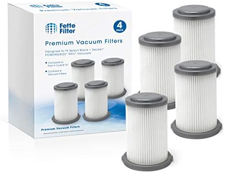 Fette Filter Vacuum Filters Compatible With Black Decker Powerseries Pro 2In1 Cordless Vacuums Hcua525 Series Compare To Part # Cuahf10 (4Pack)