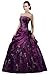 DLFashion Strapless A-line Embroidered Taffeta Prom Dress
