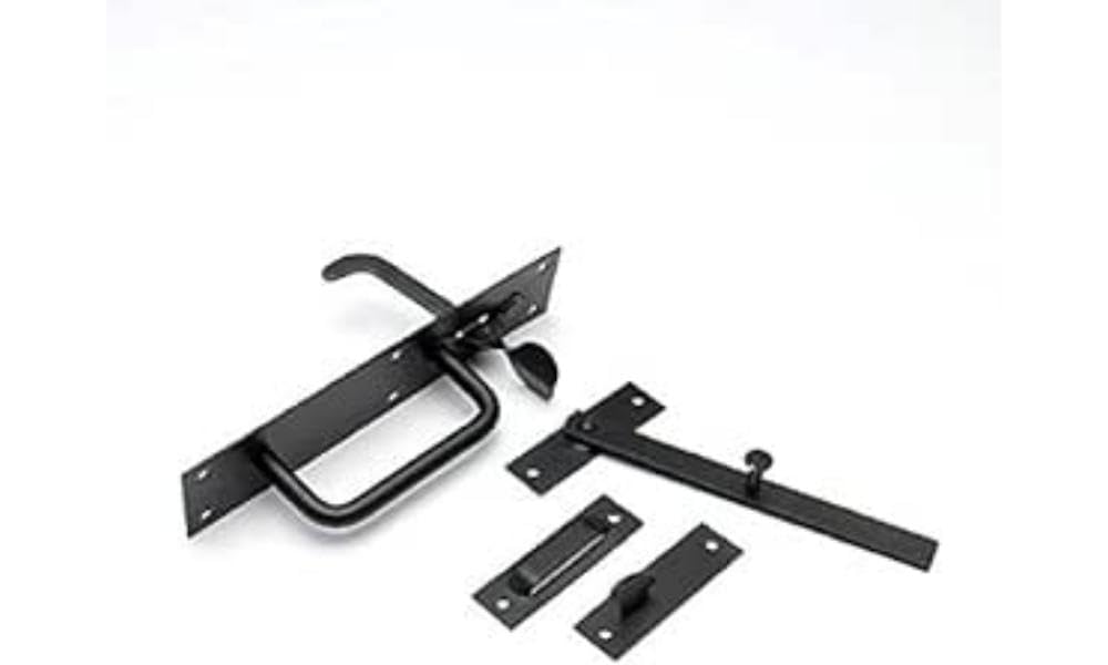 Merriway BH05991 Japanned Suffolk Thumb Gate Door Latch - Black