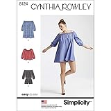 Simplicity 8124 Women's Romper Dress and Top Sewing Patterns by Cynthia Rowley, Sizes XS-XL
